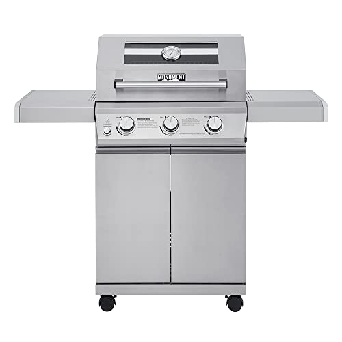 4-Burner Propane Gas Grill Stainless Steel Cabinet Style with Side Burner V4670