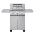 4-Burner Propane Gas Grill Stainless Steel Cabinet Style with Side Burner V4670
