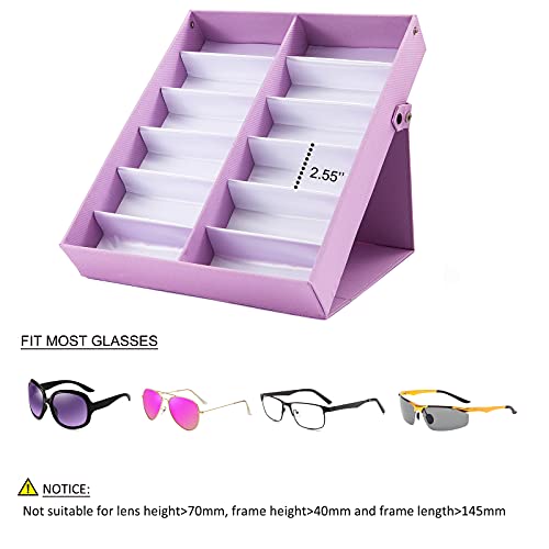 Sunglasses Organizer Storage Eyeglasses Holder Case Box with Lid C8549