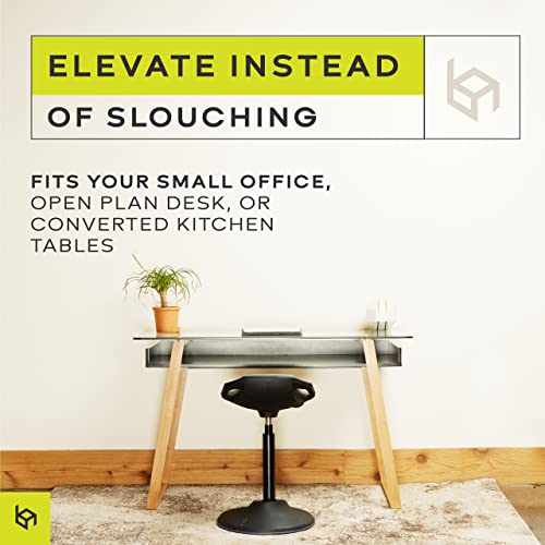 Black Ergonomic Standing Desk Chair with Back Support A9900