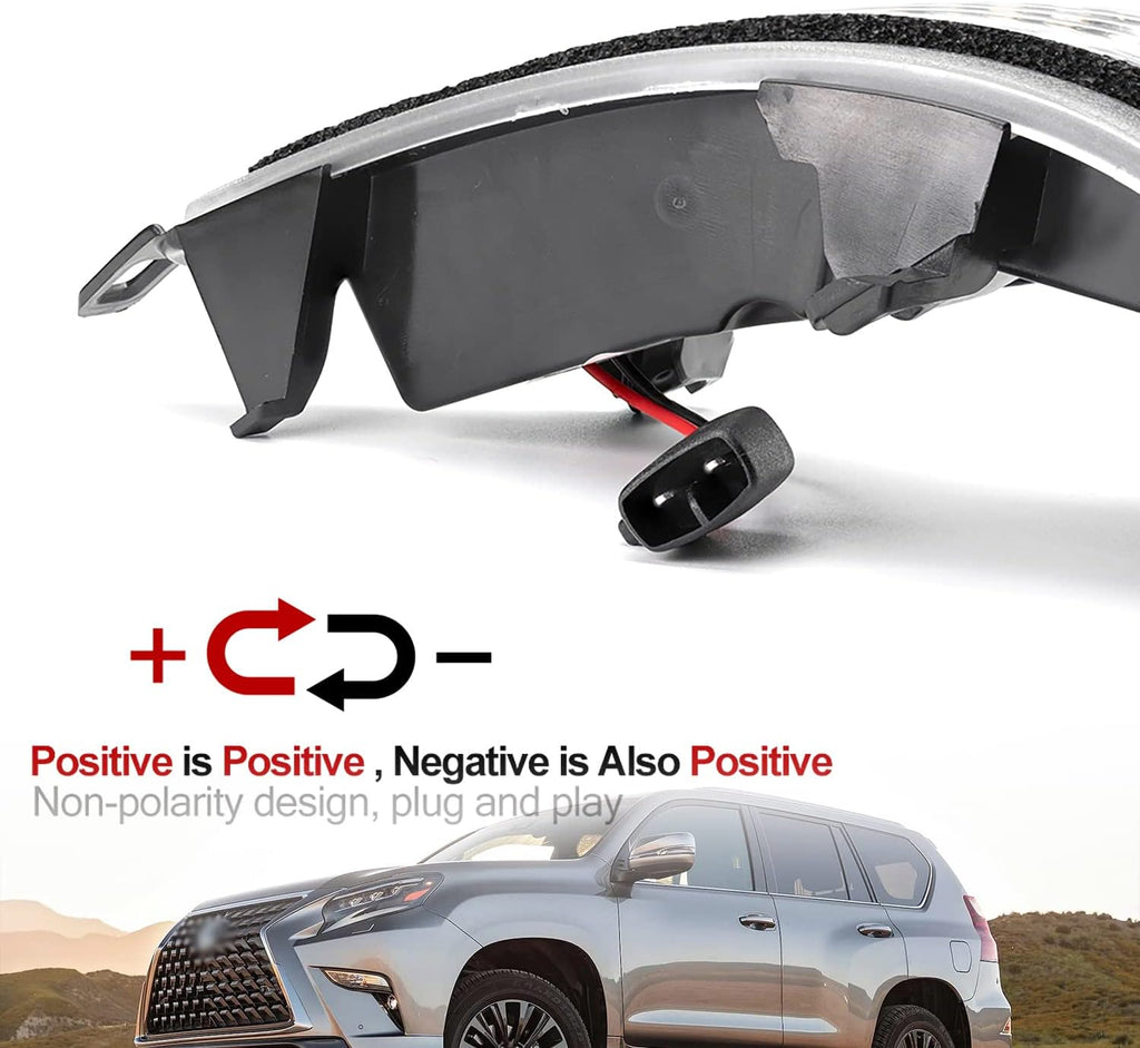 Clear Lens LED Turn Signal Mirror Lights Q38593