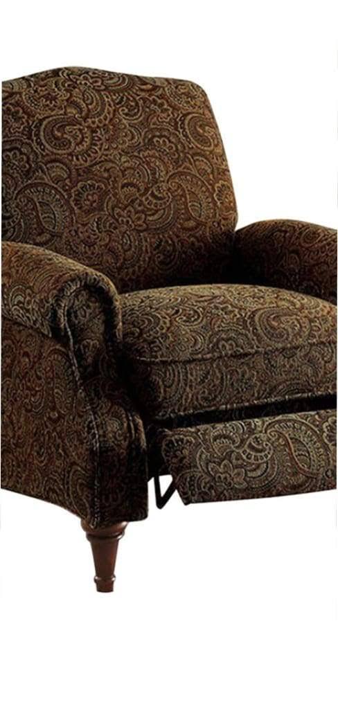 Brown Pattern Push Back Chair I1310
