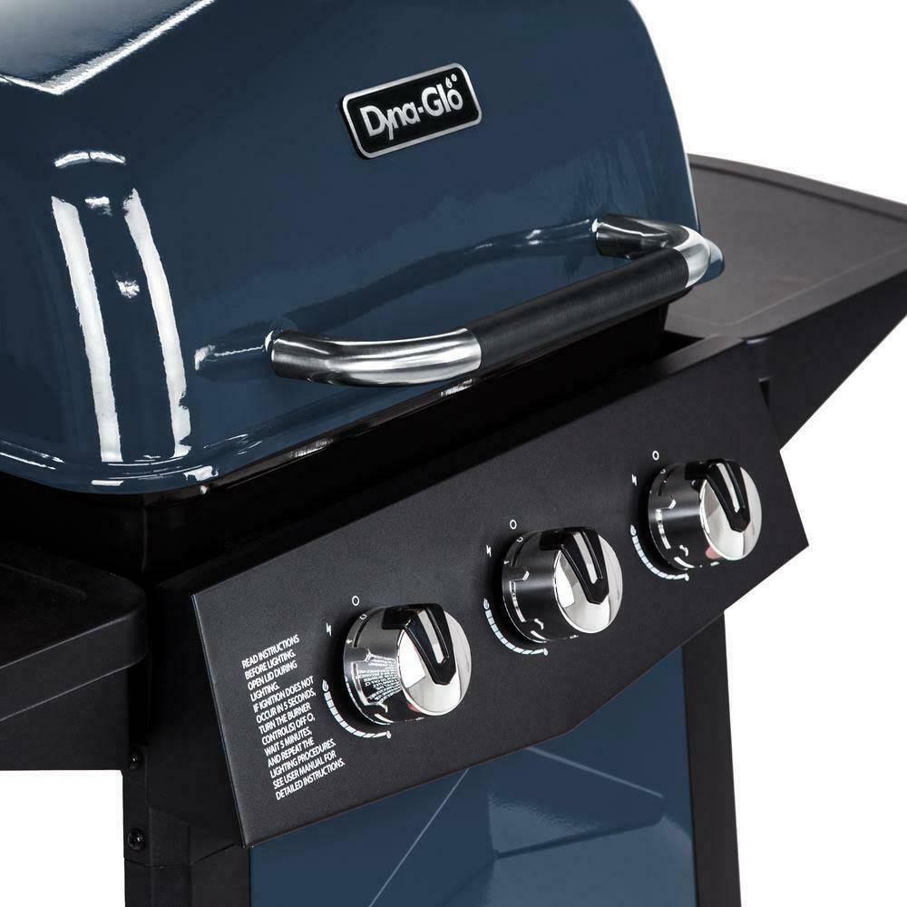 Blue 3-Burner Propane Gas Grill O8662