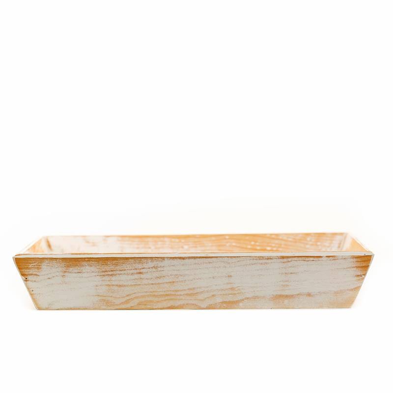 White Savon Violette Decorative Wood Tray N4858