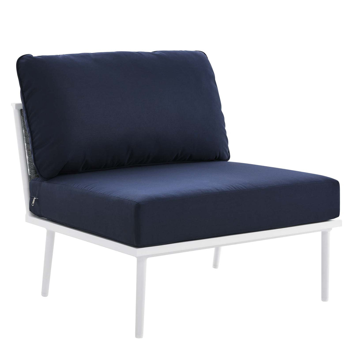 White Navy 9 Piece Aluminum Outdoor Sectional Sofa Set X231369