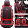 Leather Car Seat Cushion (Black-Blue) H862185