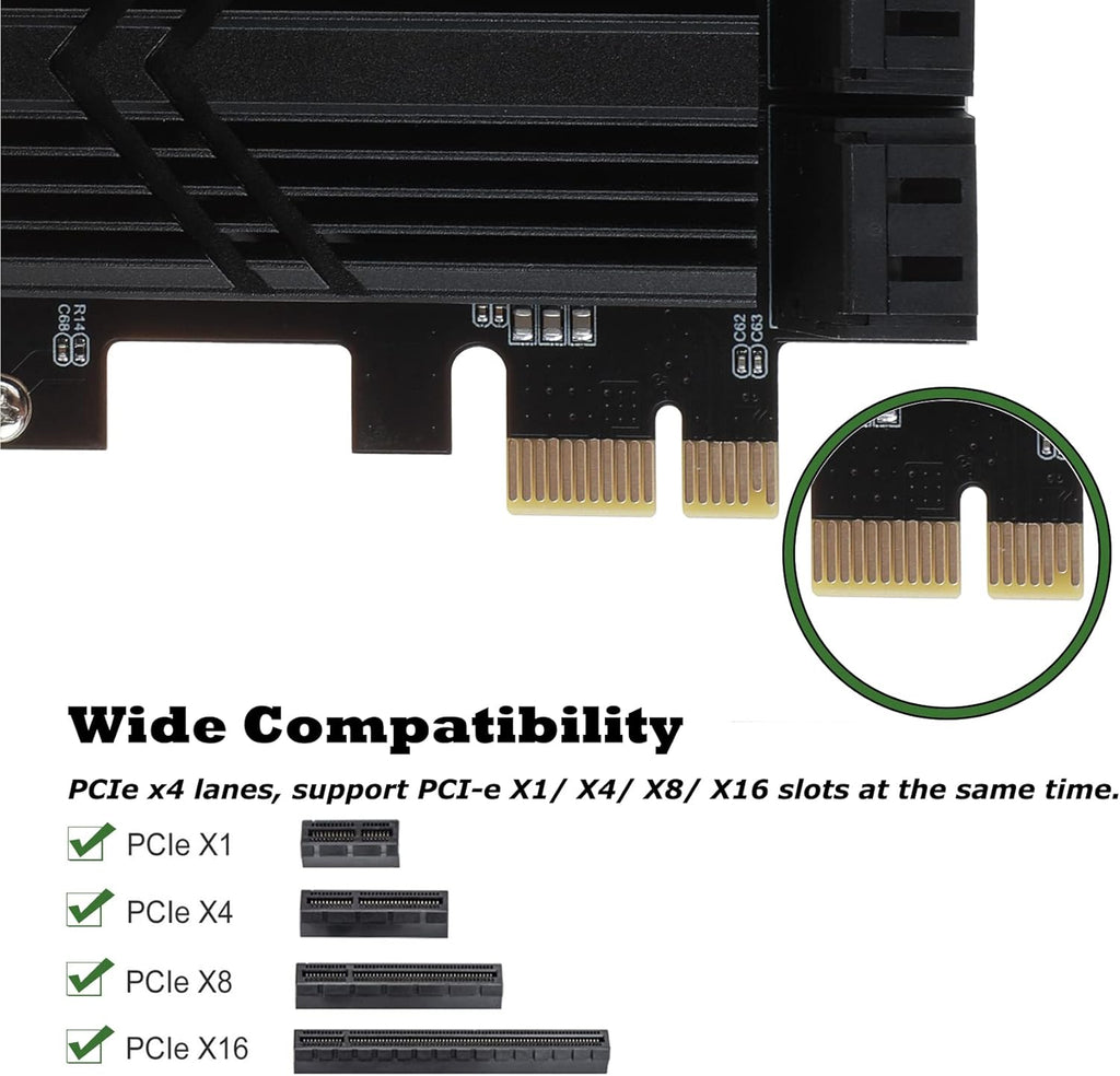 6 Port SATA III PCIe Controller Card V234