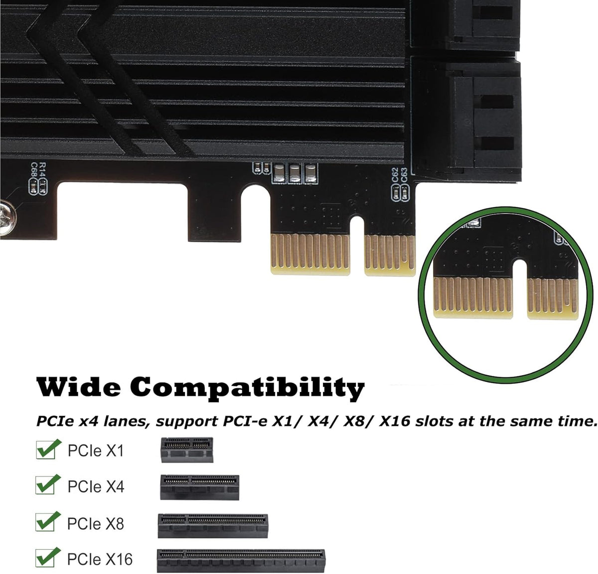 6 Port SATA III PCIe Controller Card V234