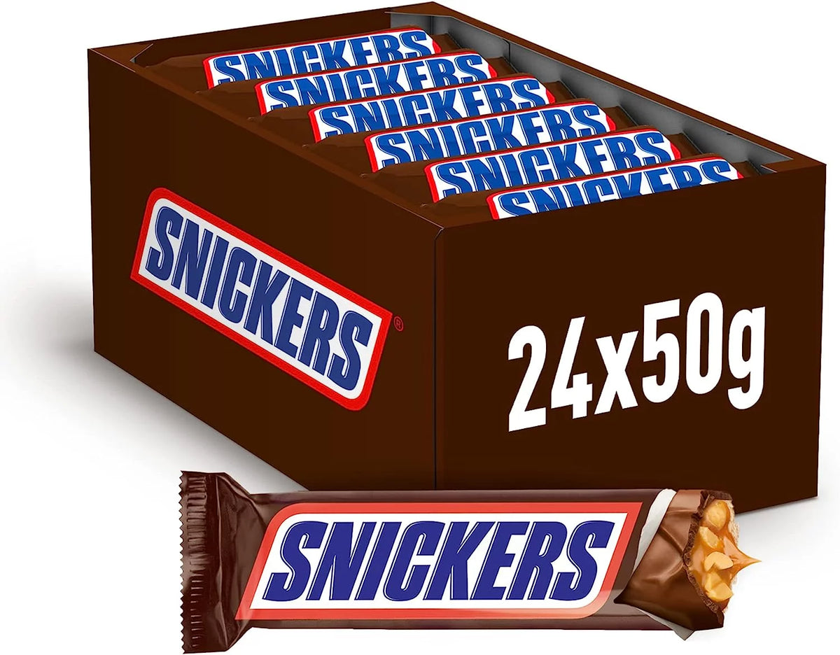 24 bars x 50g Chocolate Covered Caramel Peanuts Candy Bar X181