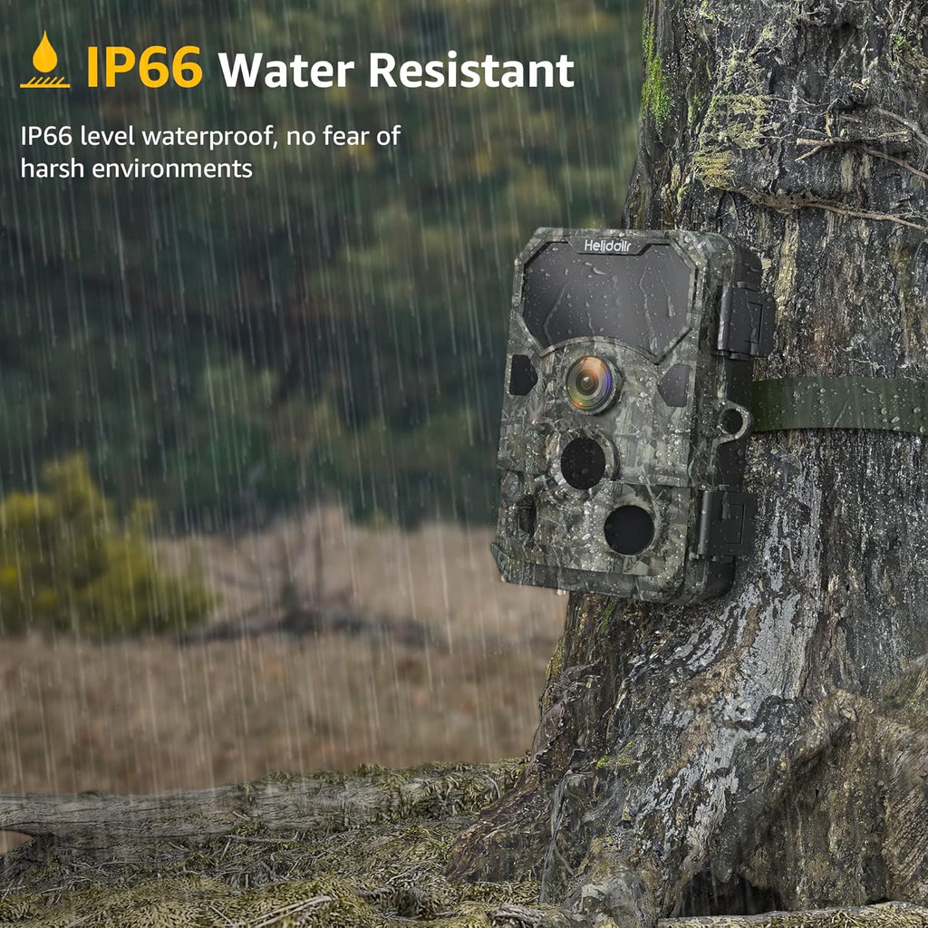 4K 30MP 30FPS Wireless Wi-fi Bluetooth Trail Camera with 120° Angle Night Vision IP66 Waterproof Wildlife Camera A11975