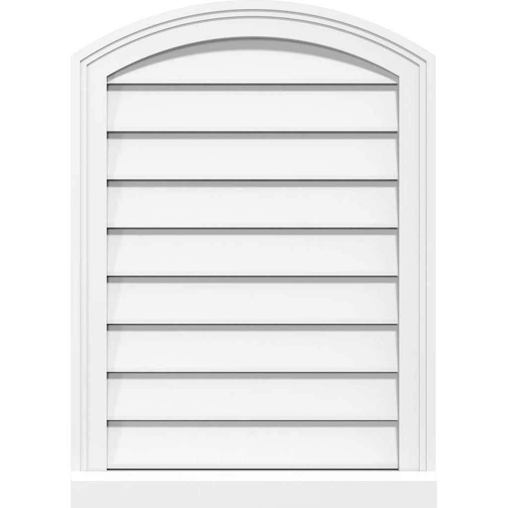 Arch Top Surface Mount PVC Gable Vent with Brickmould K64818