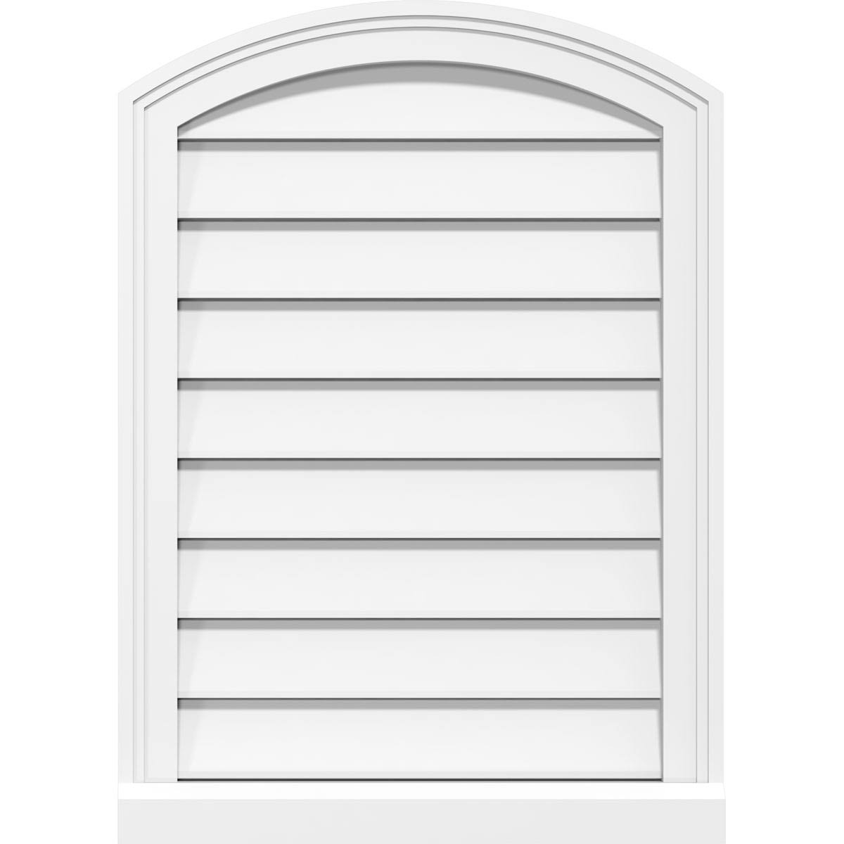 Arch Top Surface Mount PVC Gable Vent with Brickmould K64818