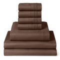 Queen White 6 PC Bedding Sheets & Pillowcases with Deep Pocket W2768