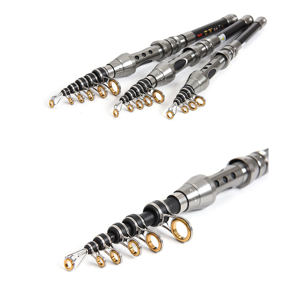 Telescopic Fishing Rod Spinning Reels Combos Full Kit with Bag 100M Line H9353