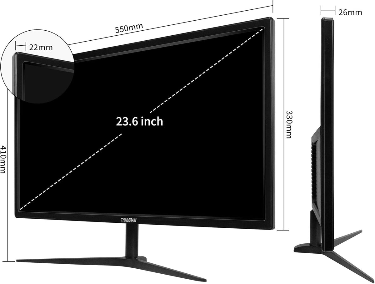 24 Inch FHD 165 Hz Gaming Monitor with FreeSync, VESA, DP & HDMI & USB T19553