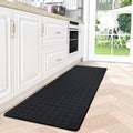 Grey Cushioned Anti Fatigue Kitchen Mats 2 PCS, 17.3"x 28"+17.3"x 47" Z3429