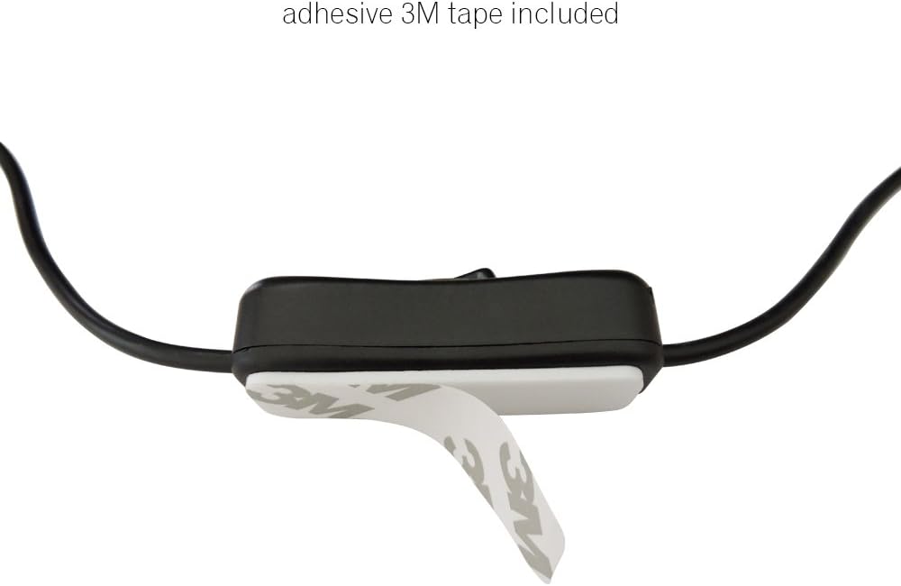 LED Strip Switch Connector with 3 x 12V Inline Switch, 3 x Female DC Power Jack, 3 x Adhesive Tape G669198