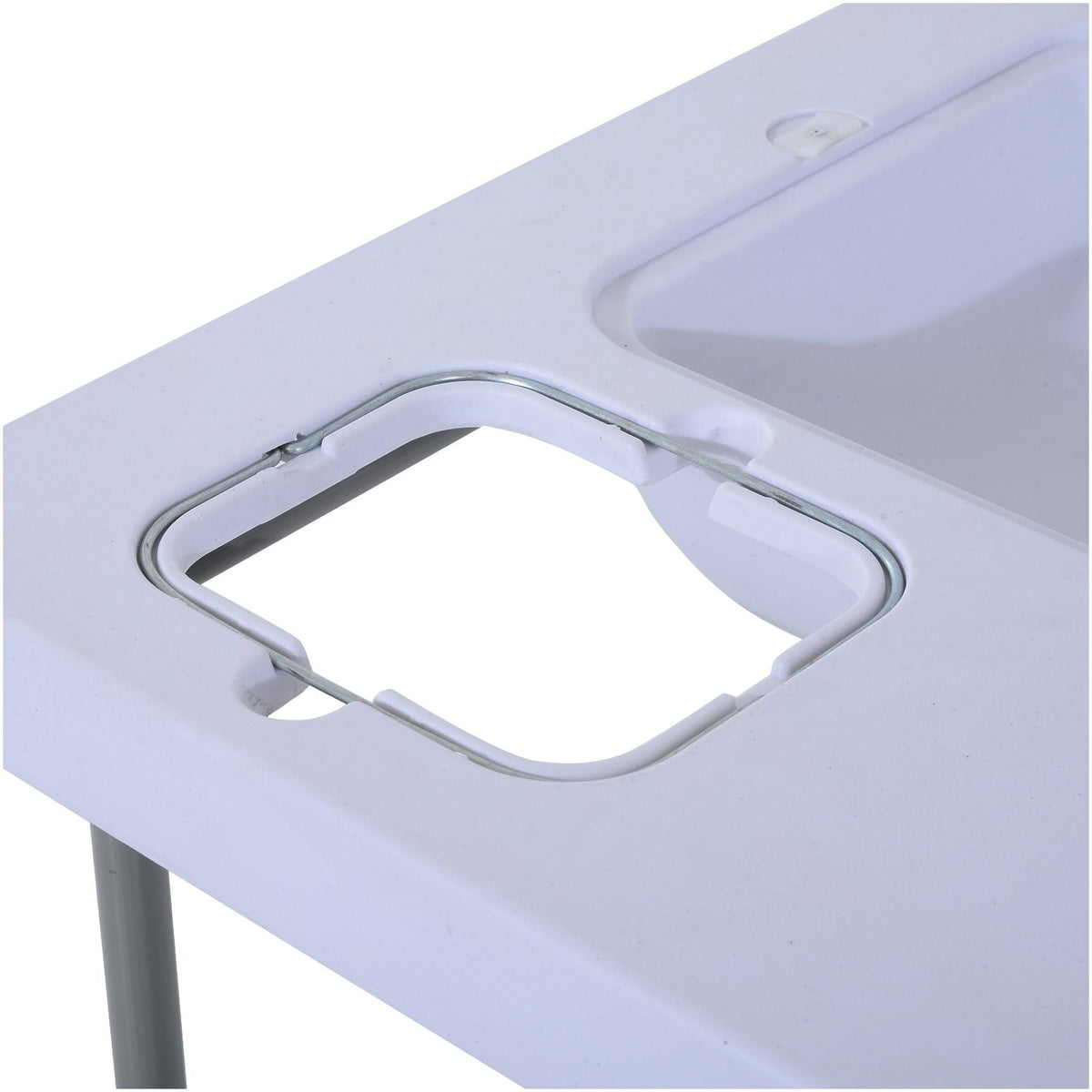 White Portable Folding Camping Table with Faucet O338