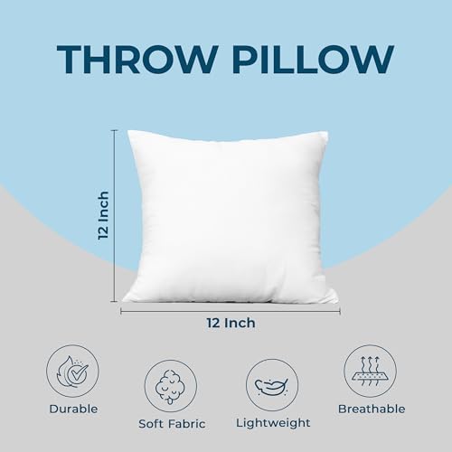 White 18 x 18 Inches Throw Pillows Set of 1 S488255