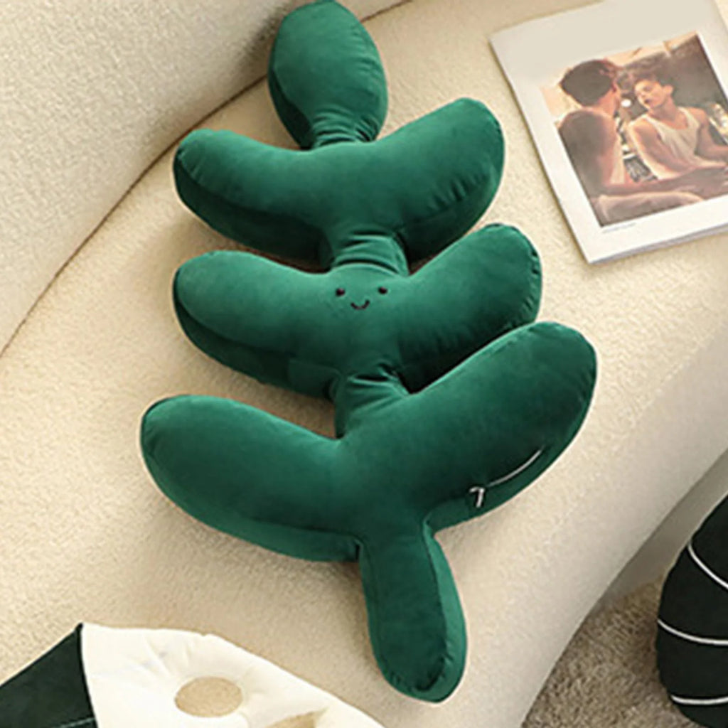 Leaf Shaped Throw Plant Leaves Decorative F9998