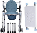 Mobile Wheeled Commode Chair with Brakes D786
