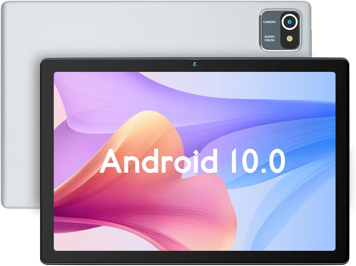 10 Inch Android Tablet IPS HD Display 2GB+32GB Quad-Core 6000mAh Battery Silver B906260
