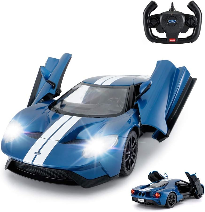 Blue 1/14 Ford GT Remote Control Race Toy Car Pack of 2 W11870