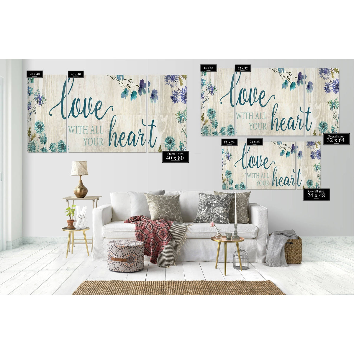 Oversized Canvas Multi Piece Art P5036