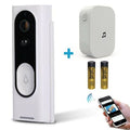 Wireless WiFi Video Doorbell Security Camera with Doorbell Receiver Chime, 2 Rechargeable 18650 B H852