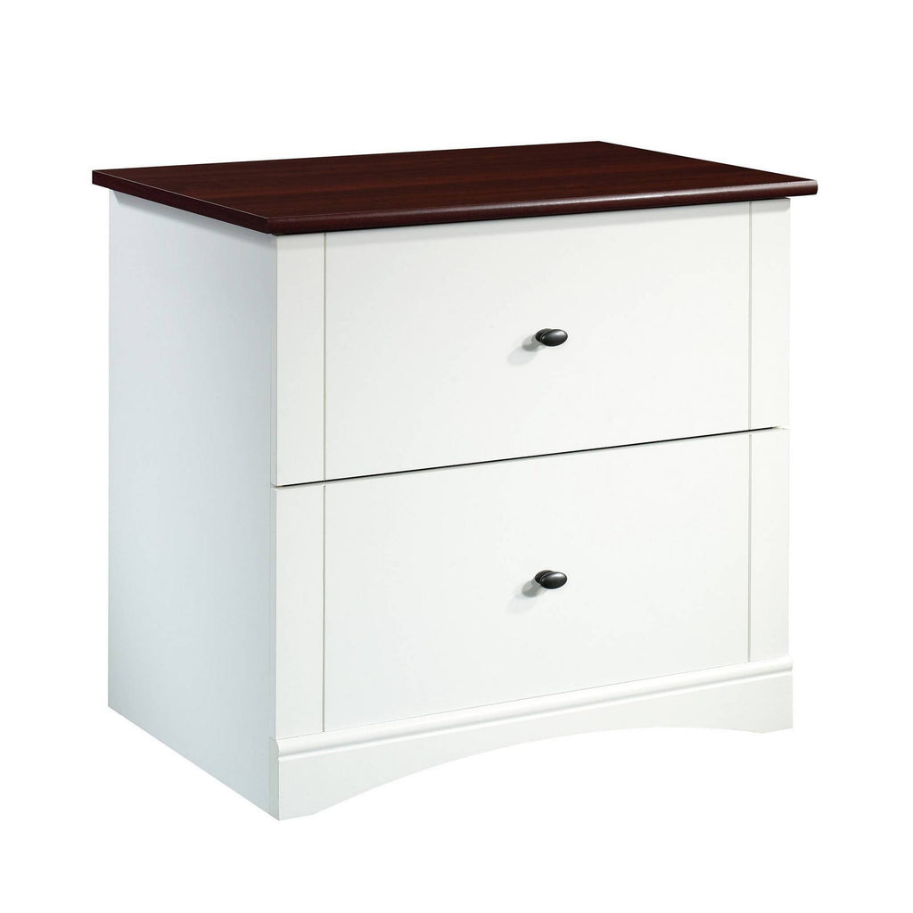 Soft White Engineered Wood Lateral Filing Cabinet Y229145