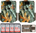 20MP IR Game Cam 2-Pack with Four 32GB Memory Cards and Focus Card Reader Bundle H4655
