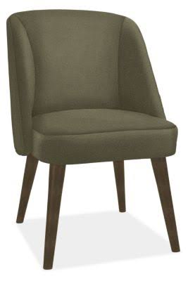Modern Cora Side Chair in Declan Olive with Charcoal Legs Green Performance Fabric T523