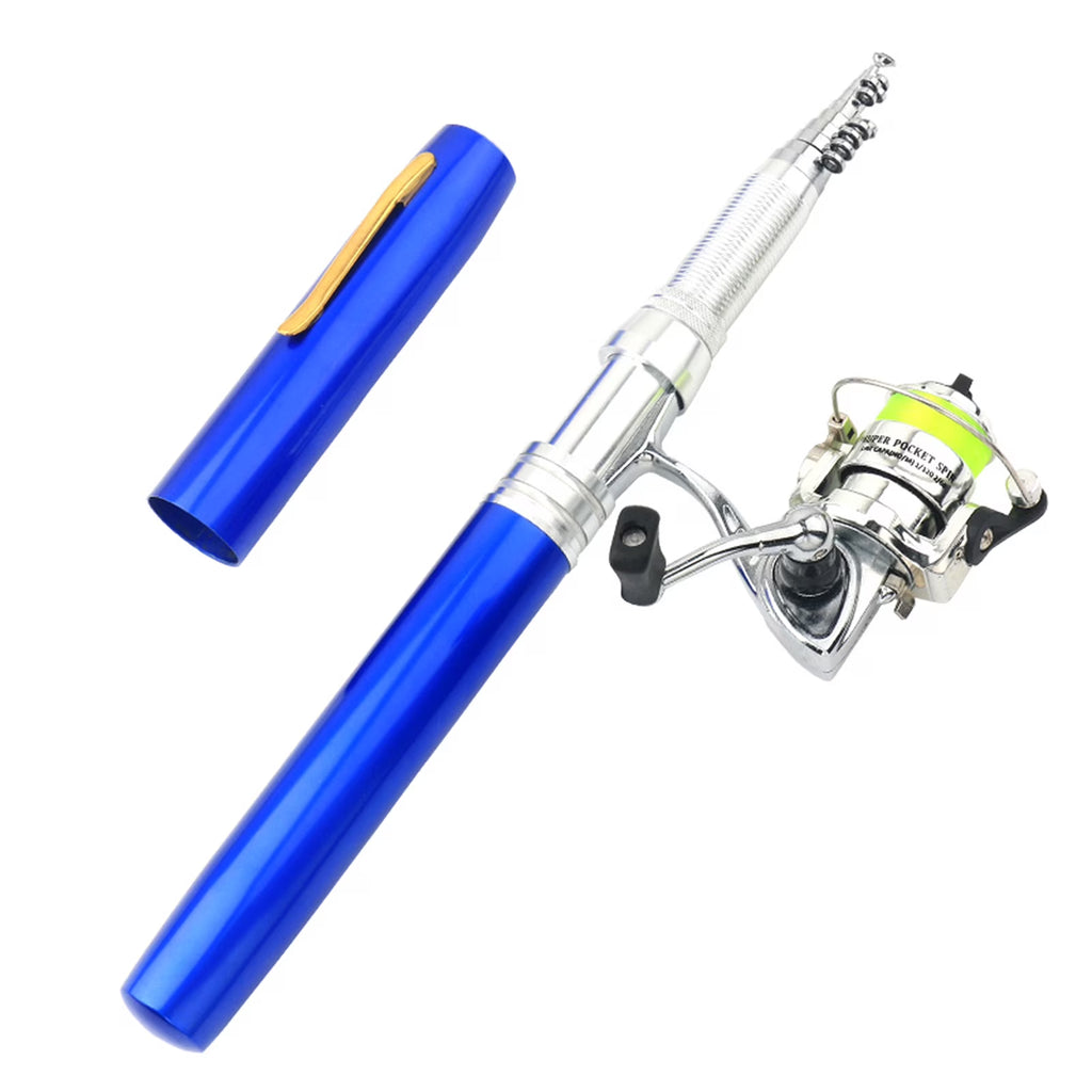 Portable Pen Shape Fishing Rod with Interchangeable Spinning Reel M75939