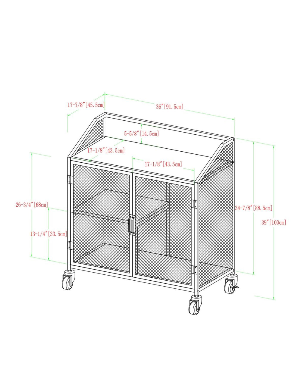 Industrial Bar Cabinet with Mesh D260410