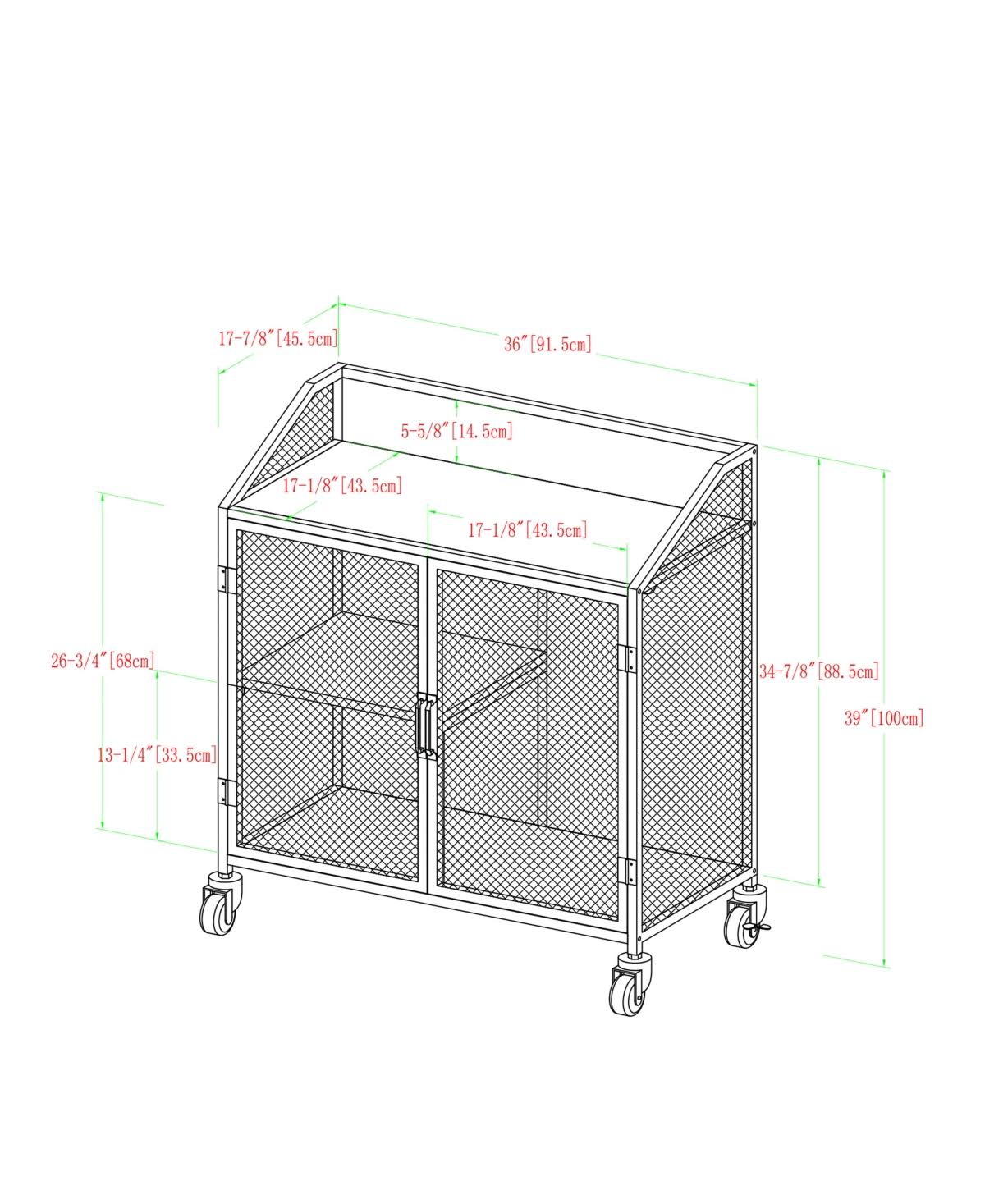 Industrial Bar Cabinet with Mesh D260410