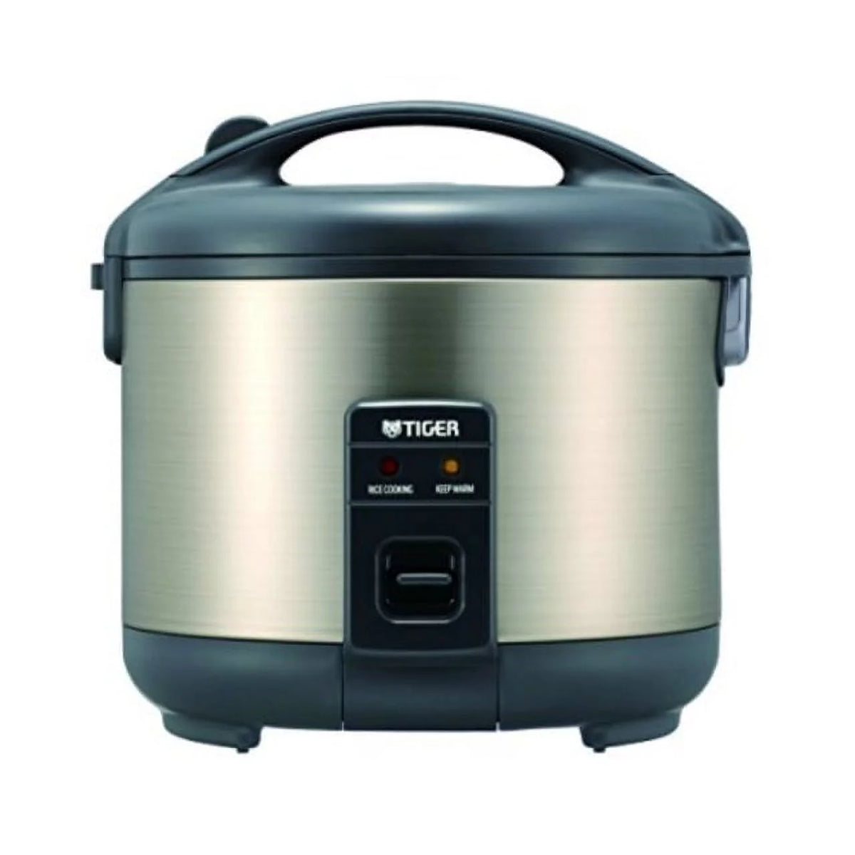 3-Cup Rice Cooker and Warmer, Stainless Steel Gray C3144