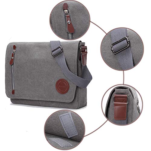 Canvas Messenger Bag 13.5" Laptop Bags (Coffee) H91734