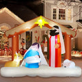 14FT Giant Christmas Inflatables Santa Claus with Wreath Built-in LED Lights I83676