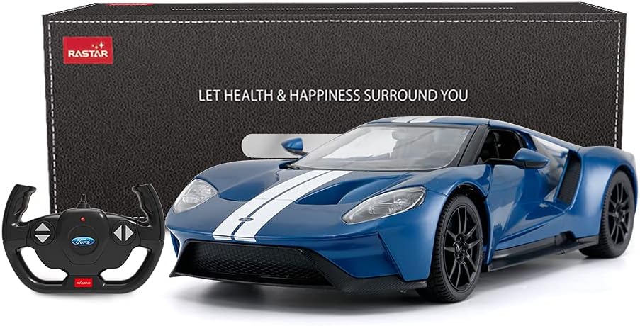 Blue 1/14 Ford GT Remote Control Race Toy Car Pack of 2 W11870