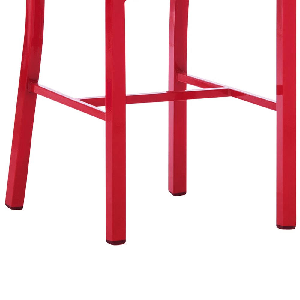 Red Metal Dining Chair Set of 2 S805111
