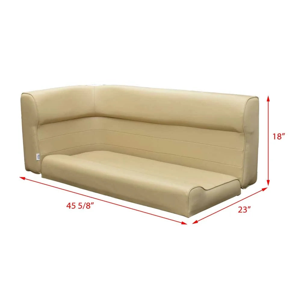 Beige Pontoon Boat Corner Couch Bench Seat H2423