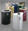 Half Round Trash or Recycling Can B263