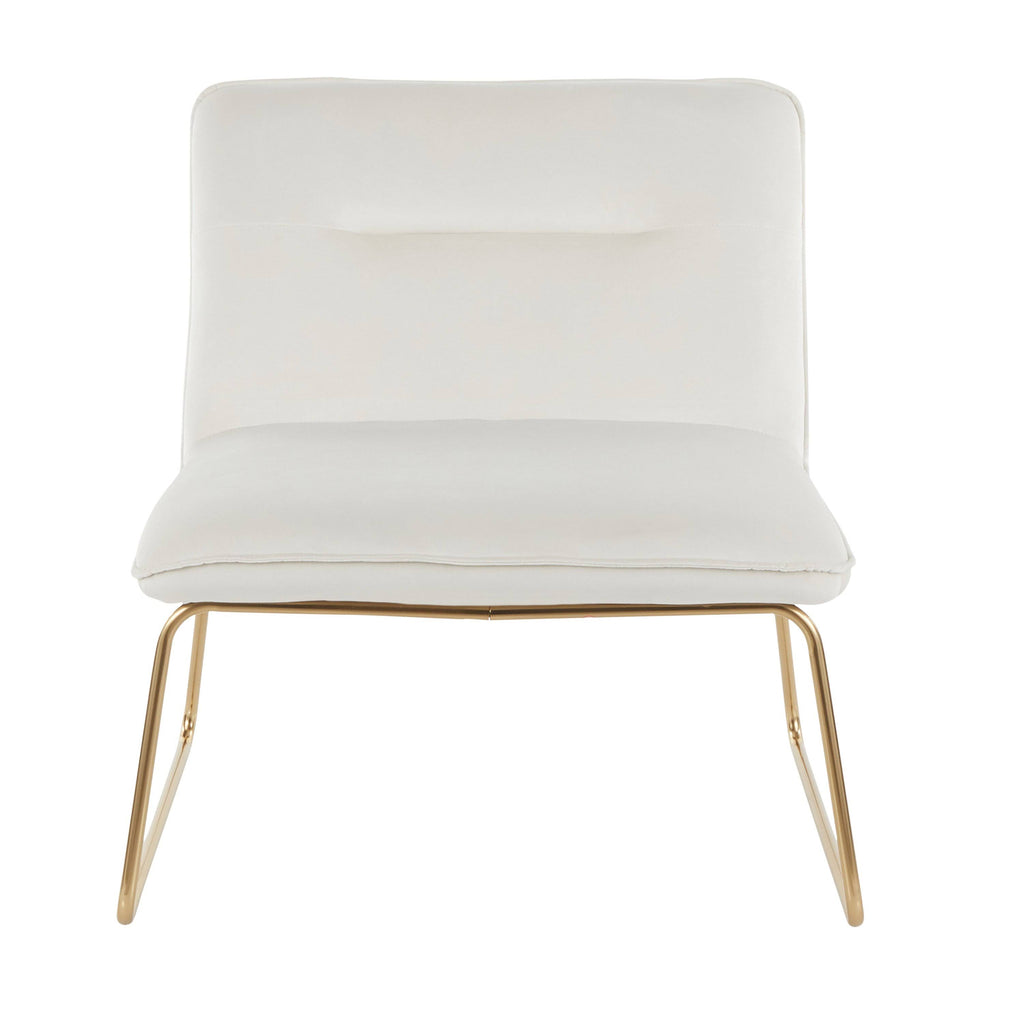 Cream Velvet Accent Chair M4903
