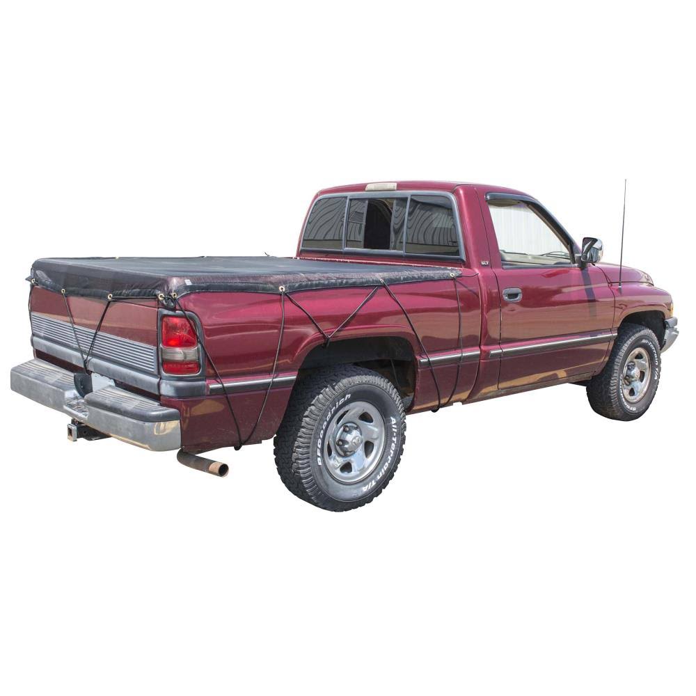 Heavy Duty Mesh Truck Bed Cargo Net Cover 6 ft. 6 in. x 8 ft. 2 in. in Black X8069