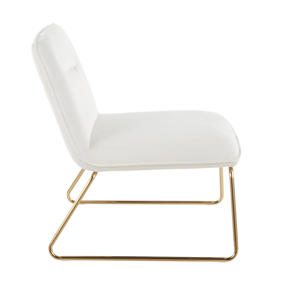 Cream Velvet Accent Chair M4903