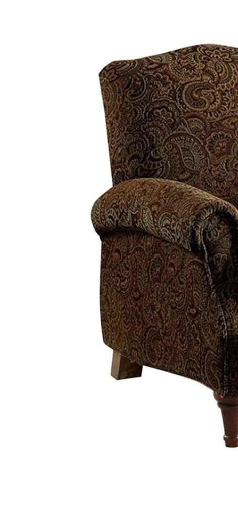 Brown Pattern Push Back Chair I1310