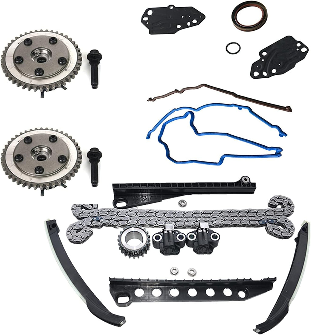 Variable Camshaft Timing Chain Kit with Chains Phasers Sprocket Tensioners Guide S2900
