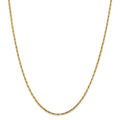 14kt Yellow Gold 1.6mm Diamond Cut Long Link Franco Chain 18 inch D708