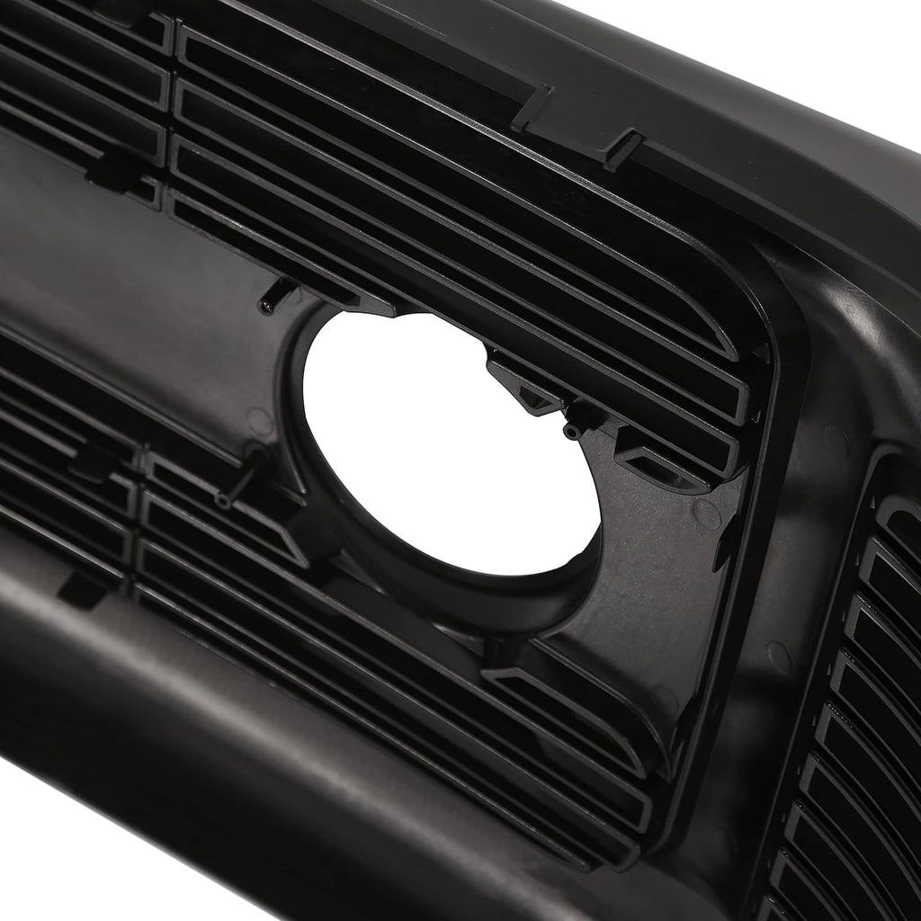Glossy Black Front Hood Bumper Grille Grill ABS with Fog Lights E938