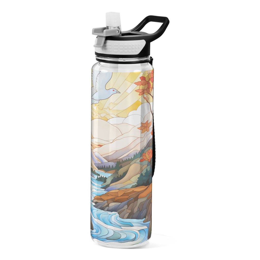 32oz Tritan Leakproof Clear Water Bottle with Straw B58599